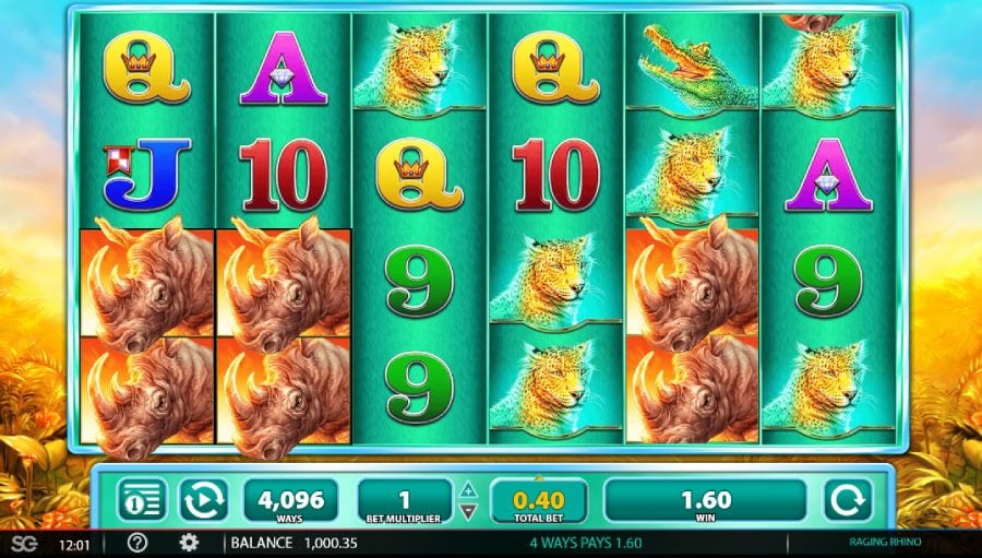 Raging Rhino speltavla