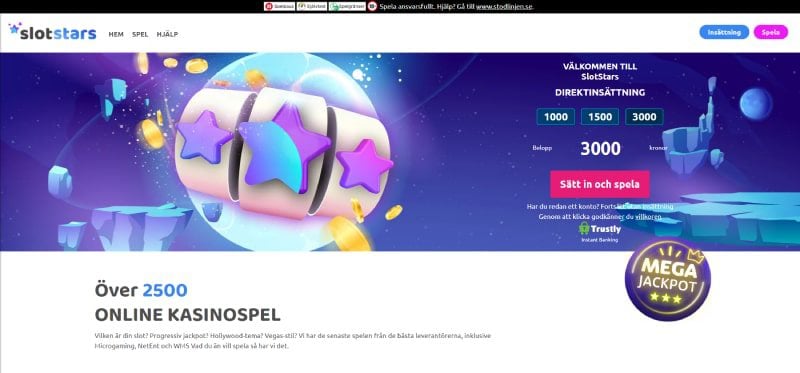 Slotstars startsida