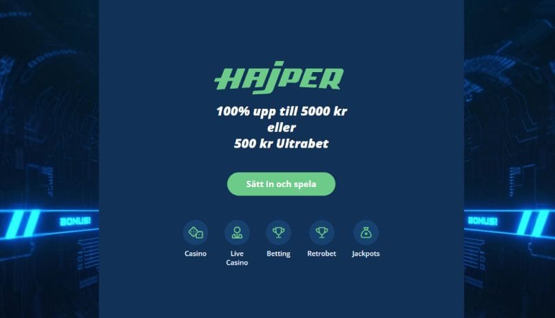 Hajper ny välkomstbonus