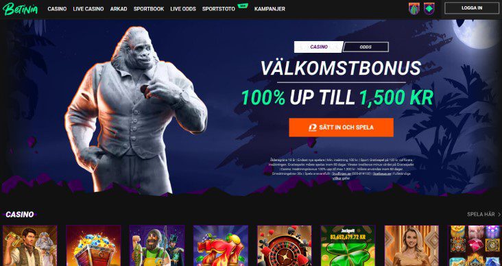 betinia casino välkomstbonus