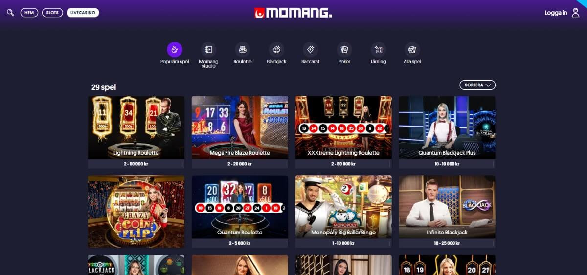 momang casinospel live